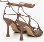 Estro Dames Zadelbruine Leren Sandalen met Hak Er00112420 Brown Dames - Thumbnail 5