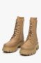 Estro Dames Bruine Veterschoenen van Echt Leer Er00111765 Brown Dames - Thumbnail 3