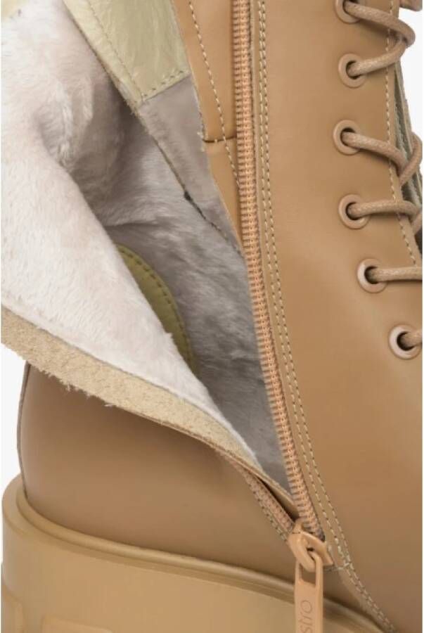 Estro Dames Bruine Veterschoenen van Echt Leer Er00111765 Brown Dames