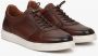 Estro Heren Zadelbruin Leren Lage Sneakers met een Elastische Manchet Er00112577 Brown Heren - Thumbnail 2