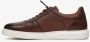 Estro Heren Zadelbruin Leren Lage Sneakers met een Elastische Manchet Er00112577 Brown Heren - Thumbnail 3