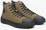 Estro Heren Donkergroene High-Top Sneakers gemaakt van Nubuck voor Winter Er00113913 Green Heren - Thumbnail 2