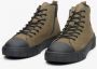 Estro Heren Donkergroene High-Top Sneakers gemaakt van Nubuck voor Winter Er00113913 Green Heren - Thumbnail 3