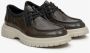 Estro Heren Donkergroene Leren Brogues met een Elastische Zool Er00113807 Green Heren - Thumbnail 2