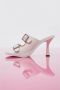 Estro Dames Witte Leren Stiletto Muiltjes Er00112693 White Dames - Thumbnail 3