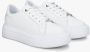 Estro Dames Witte Sneakers gemaakt van Echt Leer met Dikke Zool Er00114538 White Dames - Thumbnail 3