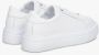 Estro Dames Witte Sneakers gemaakt van Echt Leer met Dikke Zool Er00114538 White Dames - Thumbnail 5