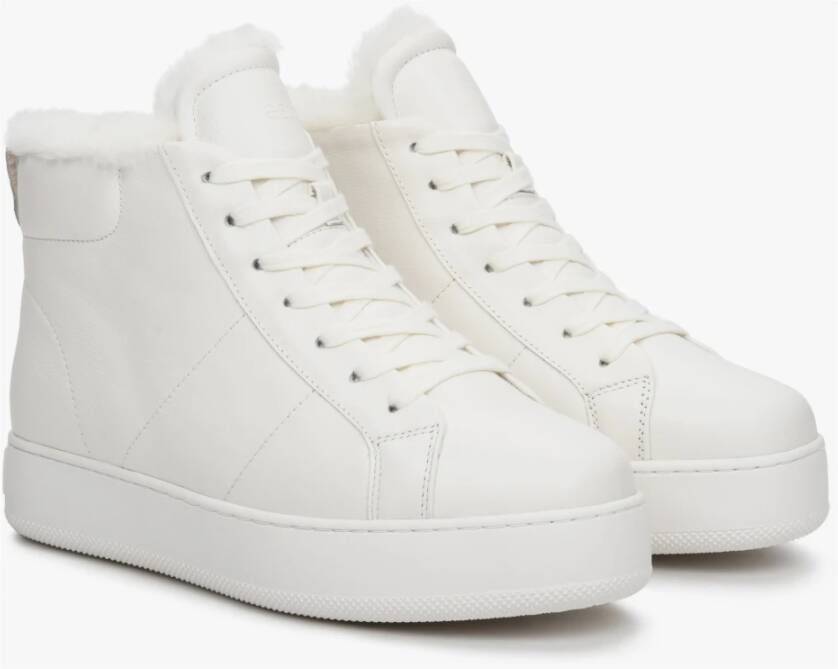 Estro Dames Witte High-Top Winter Sneakers met Isolatie Er00112251 White Dames