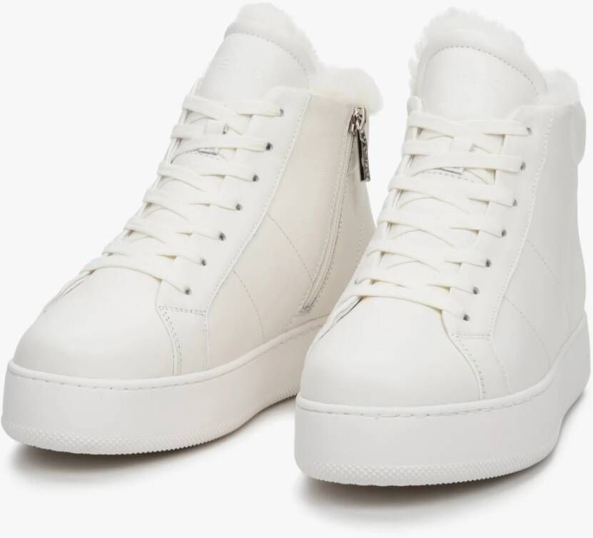 Estro Dames Witte High-Top Winter Sneakers met Isolatie Er00112251 White Dames