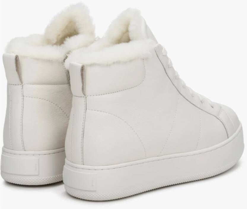 Estro Dames Witte High-Top Winter Sneakers met Isolatie Er00112251 White Dames