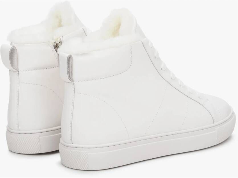 Estro Witte Hoge Sneakers voor Dames voor de Winter Er00112258 White Dames