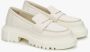 Estro Dames Wit Leren Chunky Platform Loafers Er00110028 White Dames - Thumbnail 3