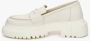 Estro Dames Wit Leren Chunky Platform Loafers Er00110028 White Dames - Thumbnail 6