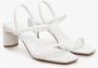 Estro Dames Witte Sandalen met Hak gemaakt van Echt Leer Er00112454 White Dames - Thumbnail 2