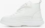 Estro Dames Witte Leren High-Top Sneakers Er00113461 White Dames - Thumbnail 4