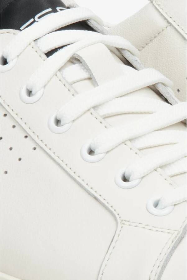 Estro Heren Zwart & Wit Leren Lage Sneakers ES8 Er00112549 White Heren