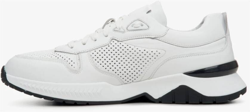 Estro Heren Witte Geperforeerde Sneakers Er00112952 White Heren