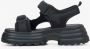 Estro Zwarte Sportieve Sandalen voor Dames met Dikke Zool ES8 Er00115498 Black Dames - Thumbnail 2