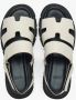 Estro Dames Witte Sandalen met een Flexibele Zool gemaakt van Echt Leer Er00115138 White Dames - Thumbnail 4