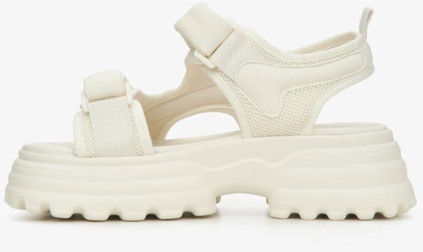 Estro Dames Witte Sportieve Sandalen met Dikke Zool ES8 Er00115497 White Dames