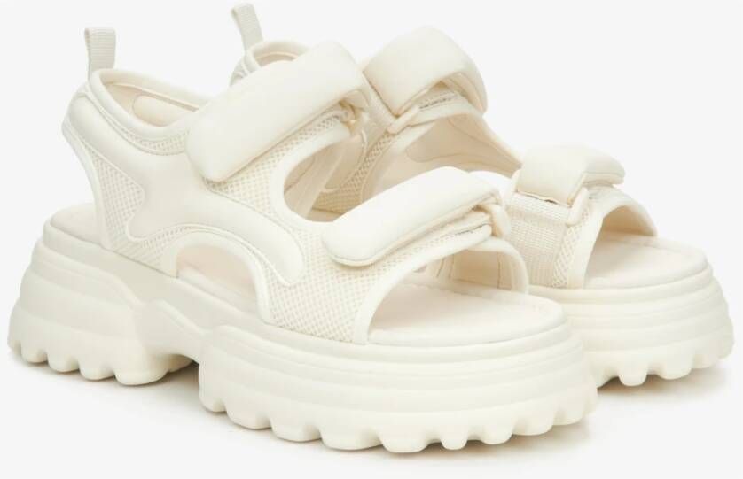 Estro Dames Witte Sportieve Sandalen met Dikke Zool ES8 Er00115497 White Dames