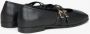 Estro Dames Zwarte Balletflats met een Gesp gemaakt van Premium Italiaans Echt Leer Er00115555 Black Dames - Thumbnail 5