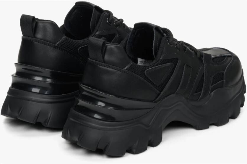 Estro Zwarte Chunky Platform Sneakers Black Dames