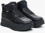 Estro Dames Zwarte High-Top Sneakers gemaakt van Echt Leer ES8 Er00113876 Black Dames - Thumbnail 2