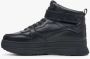 Estro Dames Zwarte High-Top Sneakers gemaakt van Echt Leer ES8 Er00113876 Black Dames - Thumbnail 3