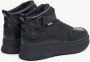 Estro Dames Zwarte High-Top Sneakers gemaakt van Echt Leer ES8 Er00113876 Black Dames - Thumbnail 4