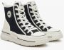 Estro Dames Zwarte High-Top Sneakers gemaakt van Zacht Textiel ES 8 Er00114603 Black Dames - Thumbnail 3