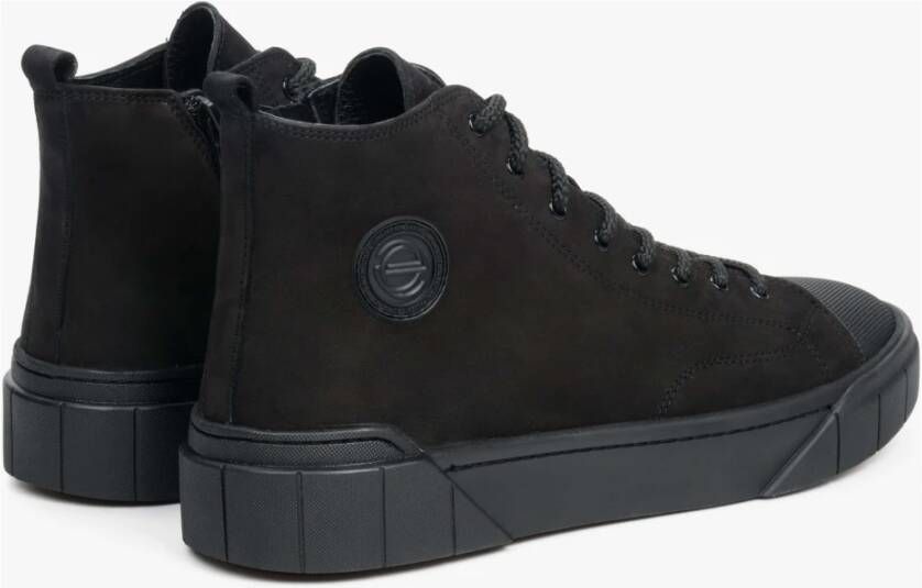 Estro Heren Zwarte High-Top Winter Sneakers Er00112051 Black Heren