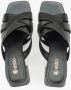 Estro Dames Zwarte Leren Blokhak Sandalen Er00114728 Black Dames - Thumbnail 5