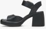 Estro Zwarte Leren Sandalen met Hak voor Dames Er00115155 Black Dames - Thumbnail 2