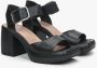 Estro Zwarte Leren Sandalen met Hak voor Dames Er00115155 Black Dames - Thumbnail 3