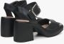 Estro Zwarte Leren Sandalen met Hak voor Dames Er00115155 Black Dames - Thumbnail 4