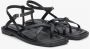 Estro Dames Zwarte Leren Sandalen met Dunne Kruisbanden Er00115135 Black Dames - Thumbnail 2