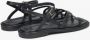 Estro Dames Zwarte Leren Sandalen met Dunne Kruisbanden Er00115135 Black Dames - Thumbnail 5