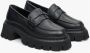 Estro Dames Zwarte Leren Loafers Er00113815 Black Dames - Thumbnail 3