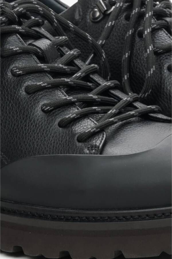 Estro Heren Zwarte Leren Brogues met een Flexibele Zool Er00114400 Black Heren