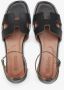 Estro Zwarte Leren Sandalen Er00115455 Black Dames - Thumbnail 5