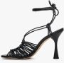 Estro Dames Zwarte Leren Sandalen met Hak Er00112419 Black Dames - Thumbnail 4