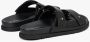 Estro Zwarte leren slippers voor dames met verstelbare dikke banden Er00114725 Black Dames - Thumbnail 4