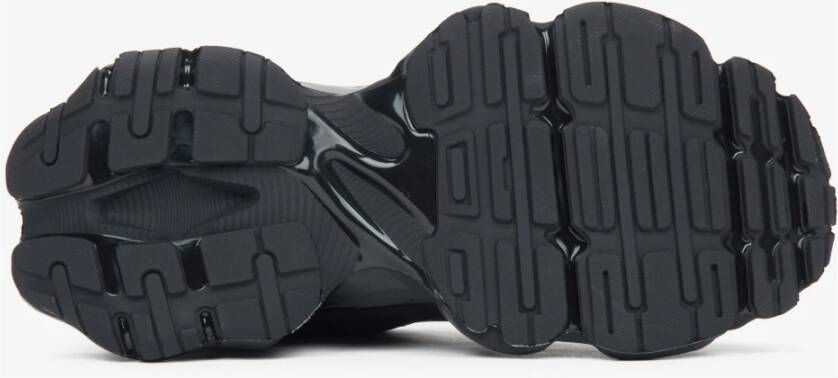 Estro Zwarte leren sneakers voor vrouwen met een chunky platform ES8 Er00115998 Black Dames