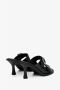 Estro Dames Zwarte Leren Stiletto Muiltjes Er00112692 Black Dames - Thumbnail 5