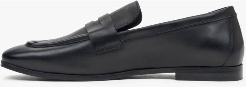 Estro Zwarte loafers voor dames gemaakt van Italiaans echt leer Black Dames