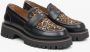 Estro Zwarte Dames Loafers gemaakt van Italiaans Echt Leer met Luipaardprint Er00115837 Black Dames - Thumbnail 3