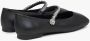 Estro Zwarte Mary Jane Dames Ballet Flats met Decoratieve Band Black Dames - Thumbnail 4