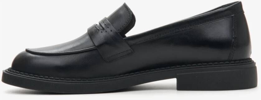 Estro Zwarte Penny Loafers voor dames gemaakt van echt Italiaans leer Black Dames