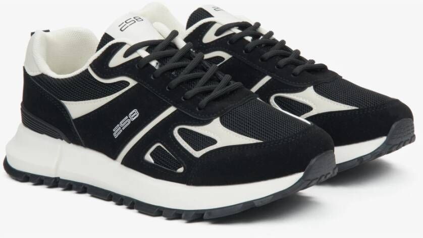 Estro Zwarte sneakers voor dames gemaakt van textiel en eco-leer ES8 Er00115858 Black Dames